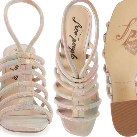 Free People Iridescent Strappy Heels - Picture 9 of 16